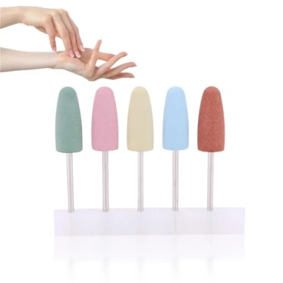 Abbildung von Sonew 5 stücke Professioneller Schleifkopf für Maniküre, Nail art Silikonpolierer Nagelschleifer Bohrer Elektrische Maniküre Werkzeugmaschine Nagelfräser