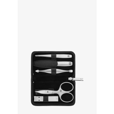 Abbildung von Zwilling Beauty Twinox CASE MADE OF YAK Leather WITH ZIPPER, 5PIECE NagelpflegeZubehör, Größe: One Size, Schwarz