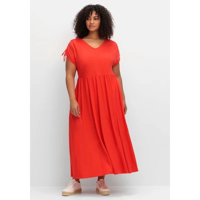 Abbildung von Sheego Maxikleid, Damen, Größe: 44, Rot