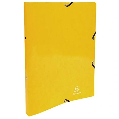 Abbildung von Exacompta 54899E Ringhefter Iderama aus starkem Colorspan Karton für DIN A4, 2 O Ring 20 mm breit gelb ideal Schule und Büro Ringordner Ringbuchordner