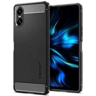 Abbildung von Spigen Rugged Armor Hülle Kompatibel mit Sony Xperia 10 VI Schwarz