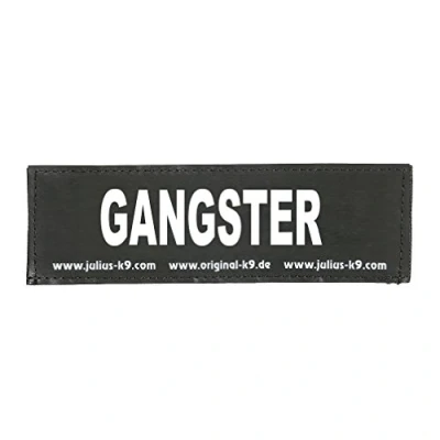 Abbildung von Julius K9 162LR G 32311 Klettaufschrift, GANGSTER, schwarz
