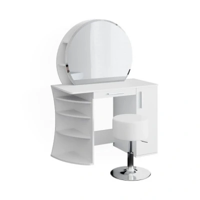 Abbildung von Vicco Schminktisch Almina, Weiß, 100 cm mit Hocker