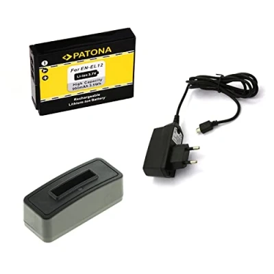 Abbildung von bg akku24 Akku, Ladegerät und Netzteil für Nikon Coolpix S6100, S6300, S8000, S8100, S9100, S9200, S9300, S9400, S9500, S9600, S9700, S9900, W300, KeyMission 170/360, EN EL12