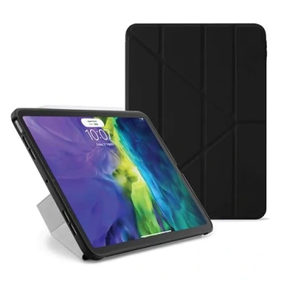 Abbildung von Pipetto iPad Air 4 27,7 cm (10 Zoll) (2020) 5 in 1 Schutzhülle mit Standfunktion stoßfester TPU Bumper Apple Pencil 2 kompatibel zum Synchronisieren und Aufladen Schwarz