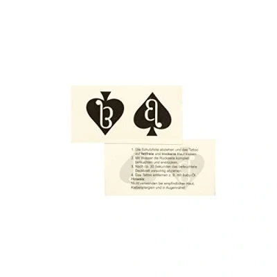 Abbildung von 10 x Mini Beta Boy Spade Tattoo in schwarz Sexy Kinky Fetisch (10)