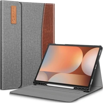Abbildung von Fintie Schutzhülle für Samsung Galaxy Tab S10 Plus 2024 / S9 2023 12,4 Zoll mit integriertem S Stifthalter, Multi Winkel Portfolio, Business Cover Tasche, automatischer Schlaf /Wachmodus,