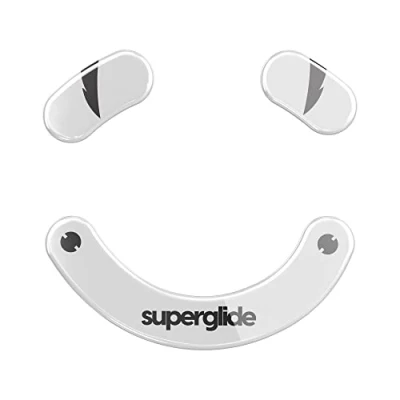 Abbildung von Superglide Schnellste und glatteste Mausfüße/Skates aus ultrastarkem, makellosem Glas, superschnelle, Glatte langlebige Sohle für Razer Deathadder V3 Pro (weiß)