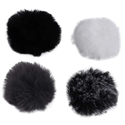 Abbildung von Wlauqueta Universal Lavalier Mikrofon Windschutz Fell Winddicht Soft für Lapel Mic 5 mm