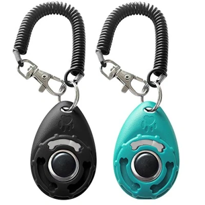 Abbildung von Pet Training Clicker with Wrist Strap Dog Clickers (New Black + Blue)