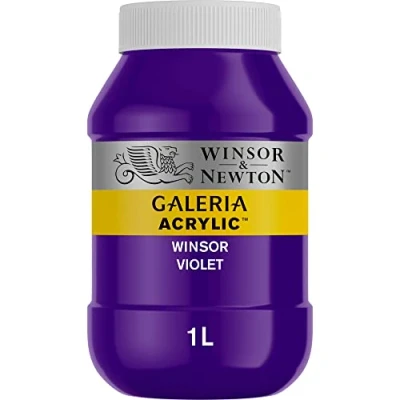 Abbildung von Winsor &amp; Newton 2154728 Galeria Acrylfarbe, hohe Pigmentierung, lichtecht, buttrige Konsistenz, 1000 ml Topf Winsorviolett
