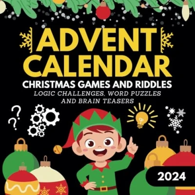 Abbildung von Advent Calendar Christmas Games and Riddles: 25 different activities, logic challenges, word puzzles, brain teasers for kids 8 Years up