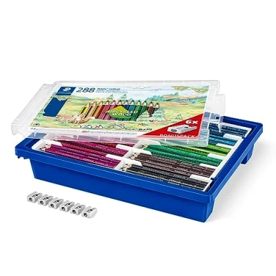 Abbildung von Staedtler Farbstift Noris colour ca. 3mm 12 Farben VE=288 Stück + 6 Sp
