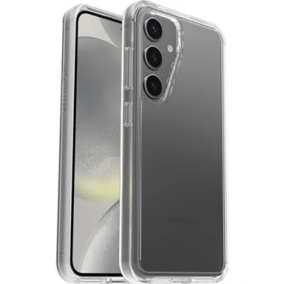 Abbildung von OtterBox Symmetry Clear Hülle für Samsung Galaxy S24, Stoßfest, Sturzsicher, Dünne Schutzhülle, 3x mehr Stürze als nach Militärstandard, Transparent, Keine Einzelhandelsverpackung