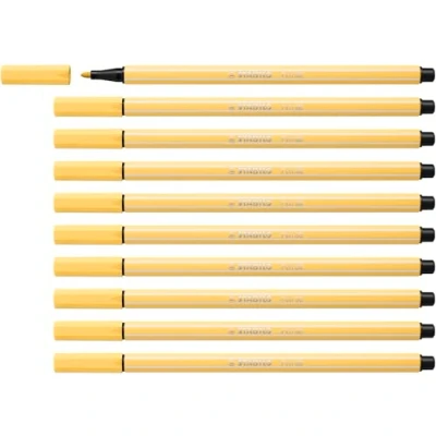 Abbildung von Premium Filzstift STABILO Pen 68 10er Pack hellgelb
