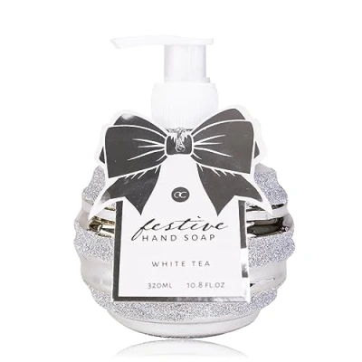 Abbildung von Accentra Handseife FESTIVE in Pumpspender mit Glitter, 320ml im Pumpspender, Flüssigseife, Duft: White Tea