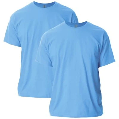 Abbildung von Gildan Unisex Erwachsene Ultra Cotton, Style G2000, Multipack T Shirt, Carolina Blue (2er Pack), 3XL