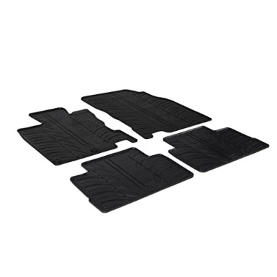 Abbildung von Gledring 0296 Fußmattensatz Gummi vorne und hinten 4 schwarz 750mm 550mm NISSAN: Qashqai 2