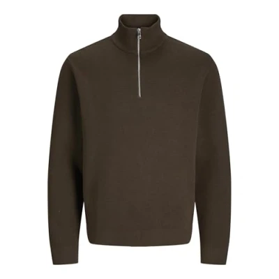 Abbildung von JACK&amp;JONES Herren Jprblamilano Stitch Knit Half Zip Sn Strickpullover, Slate Black, M EU