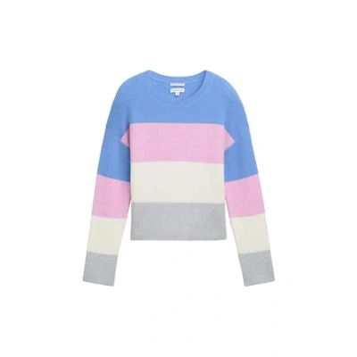 Abbildung von TOM Tailor Colour Blocking Strickpullover für Kinder, Größe: 176, Bold multicolor stripe