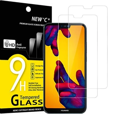 Abbildung von NEW&#039;C 2 Stück, Panzer Schutz Glas für Huawei P20 lite, Nova 3e, Frei von Kratzern, 9H Härte, HD Displayschutzfolie, 0.33mm Ultra klar, Ultrabeständig