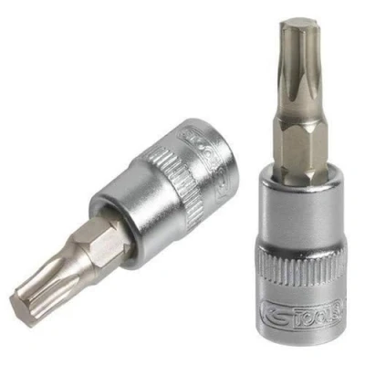 Abbildung von KS Tools Schraubendreher Stecknuss TORX®, 1/4 Zoll, L 37 mm T40 ULTIMATE® Chrom Vanadium matt verchromt