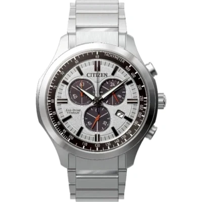 Abbildung von CITIZEN Herren Analog Quarz Uhr mit Titan Armband AT2530 85A, Silber