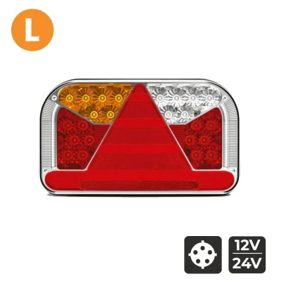 Abbildung von Linkes LED Rücklicht ohne Kennzeichenbeleuchtung. 12/36 V 5 polig TrailerPlus Anhängerersatzteile