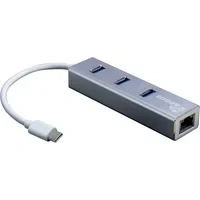 Abbildung von Inter Tech Argus IT 410 S Adapter USB Typ C GbitLAN inkl. 3X 3.0 Hub