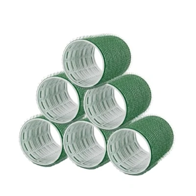Abbildung von PONIK&#039;S PROFESSIONAL Haarrollen Lockenwickler, Lockenwickler Selbsthaftend Set, Haar Roller 6 Stück, Locken 48mm, Selbst Griff grün