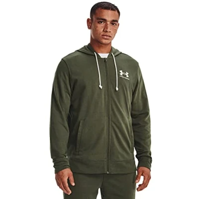 Abbildung von Under Armour Rival LC FZ Sweatjacke, Herren, Größe: Large, Marine od green onyx white