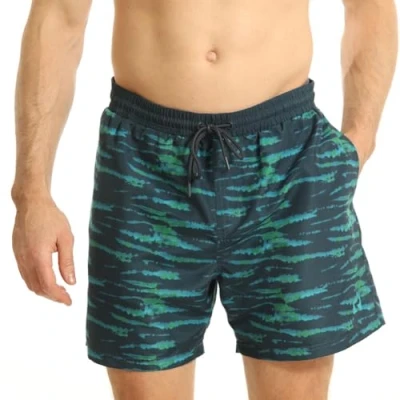 Abbildung von RIPT Herren Essentials Quick Dry UV 50 Sonnenschutz Badeshorts Badehose, Blau/Grün Batikfarbe, XL