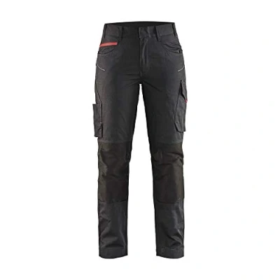 Abbildung von Blaklader 719513309956C32 Damen Service Arbeitshose mit Stretch, Schwarz/Rot, Größe C32