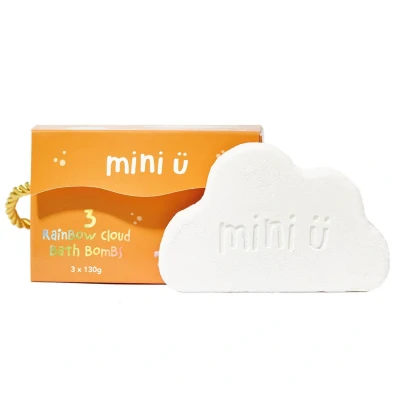 Abbildung von Mini U Cloud Badebomben (3er Pack), Rainbow Trail Badekugeln für Kinder, vegan und tierversuchsfrei, ungiftig