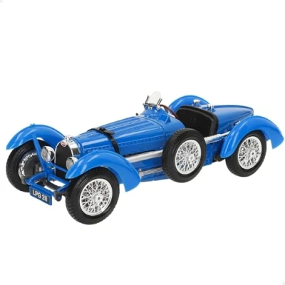 Abbildung von BBURAGO Bugatti Type 59, Sportwagen Modell, Vormontiert, 1:18, Blau, Land vehicle model
