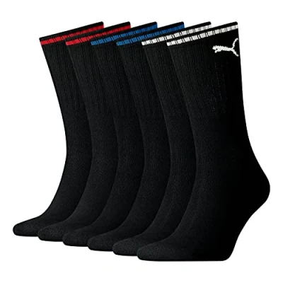 Abbildung von Puma Unisex Crew Socken, Schwarz, 39/42 (3er Pack)