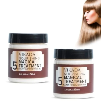 Abbildung von Vikada Nourishing Magical Treatment ​​5 Sekunden zur Wiederherstellung von weichem Haar, Haarmaske, Tiefenspülung für trockenes, geschädigtes Haar (2pcs)