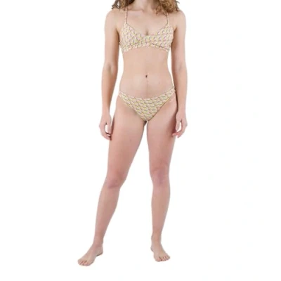 Abbildung von Hurley Damen Rvsb Moderate Bottom Bikinihöschen, City Block Multi/Neon Lime, M