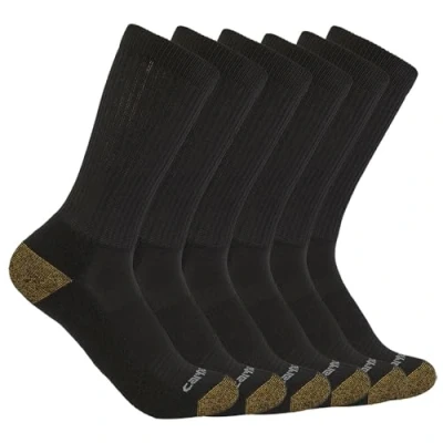 Abbildung von Carhartt Herren Midweight Crew 6 Pack Socken, Schwarz, Large (6er Pack)