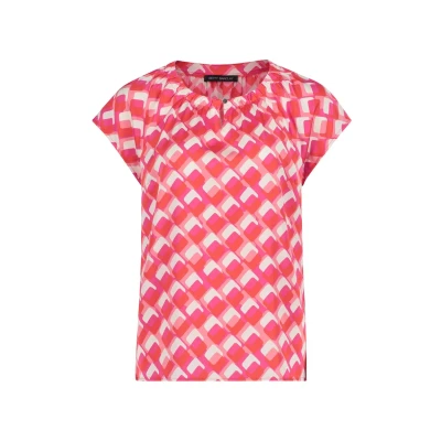 Abbildung von Betty Barclay Casualmit Muster Bluse, Damen, Größe: 46, Rot weiß