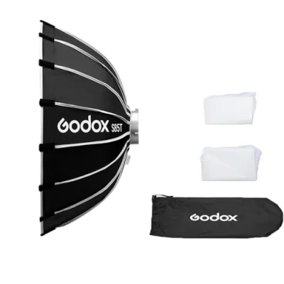 Abbildung von Godox S85T 85 cm/33,5 Zoll Schnellverschluss Schirm Softbox, abnehmbare Faltbare Softbox mit Standard Bowen Halterung und Diffusoren für Fotografie, Speedlite, Studio Flash, Monolight