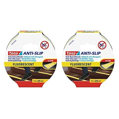 Abbildung von tesa Anti Rutschband, 5 m x 25 mm (2X fluoreszierend, 5mx25mm)