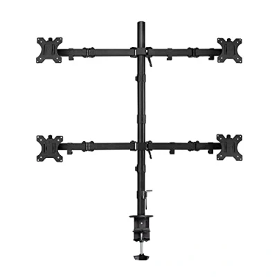Abbildung von ACT Monitor Halterung 4 Monitore SOHO, für 32 Zoll, VESA 75/100mm, höhenverstellbarer Quad Stand den Schreibtisch, neigbar 180 schwenkbar 360 drehbar 360, Gewicht Max. 8KG AC8304