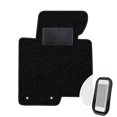 Abbildung von moto MOLTICO Fahrer Fußmatte Auto Velours Fahrerseite Autoteppiche Schwarz Fahrermatte 1 teilig passend für Hyundai i40 2011 2019