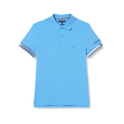 Abbildung von Tommy Hilfiger Herren Poloshirt Kurzarm Slim Fit, Blau (Blue Spell), S