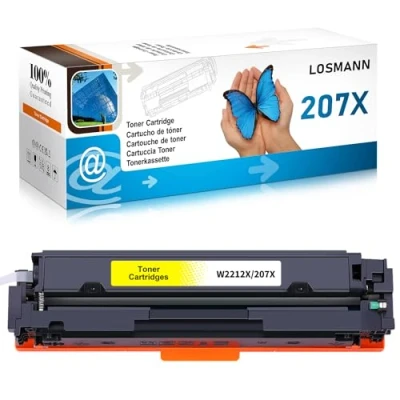 Abbildung von LOSMANN 207X W2212X Mit Chip Toner Kompatibel für HP 207A W2212A Ersatz Color Laserjet Pro MFP M283fdw M255dw M282nw M283fdn M255nw (Gelb)