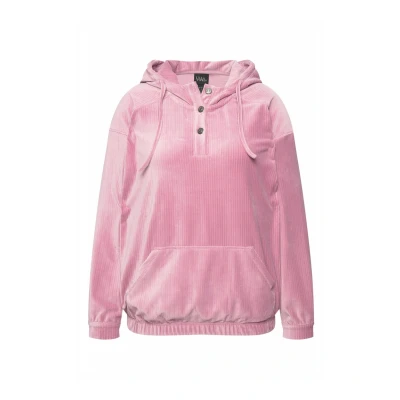 Abbildung von Ulla Popken Kapuzenpullover, Damen, Größe: 42/44, Raspberry
