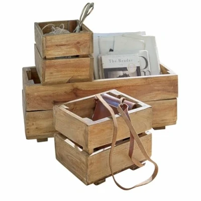 Abbildung von Loberon Box 3er Set Madina, Verschiedene Größen, von Hand gefertigt, markante Maserung, Aufbewahrung, Wohn Accessoire, Dekobox, Mahagoniholz, braun