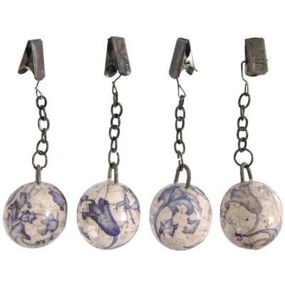 Abbildung von esschert design Tischtuchklammer, (Set, 4 tlg), Tischtuchgewicht, Tischdeckenhalter aus Keramik