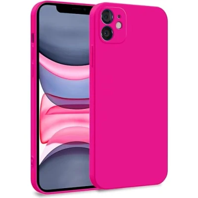 Abbildung von MyGadget Hülle für iPhone 11 Zweilagige Handyhülle mit Kameraschutz Cover Innenfutter &amp; Silikon außen Magenta Rot